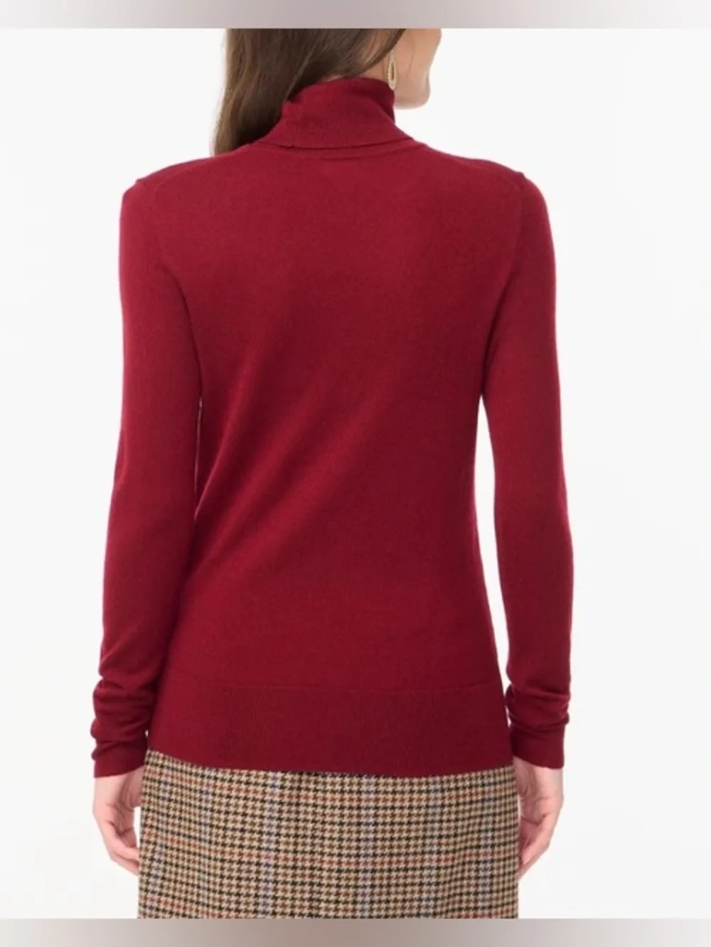 NWT! J. Crew Dark Burgundy Merino Wool Blend Turtleneck Sweater. Size XXL.